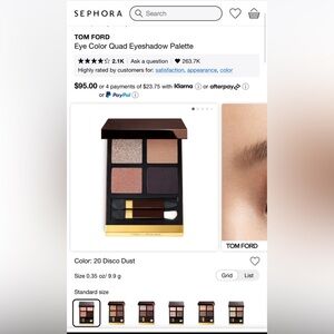 Tom Ford Eye Color Quad Eyeshadow Pallete